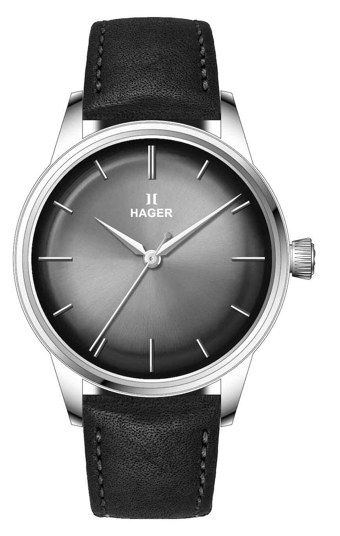 Smokey Gray Fume Stainless Steel Diplomat — Hager Watches